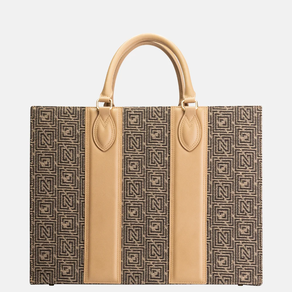 Nikkie Mayday Tweed handtas caramel bij Duifhuizen