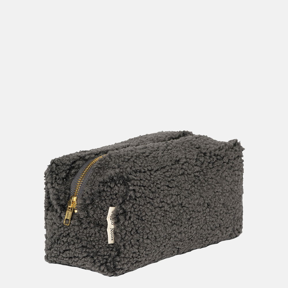 Studio Noos Chunky Pouch toilettas dark grey bij Duifhuizen