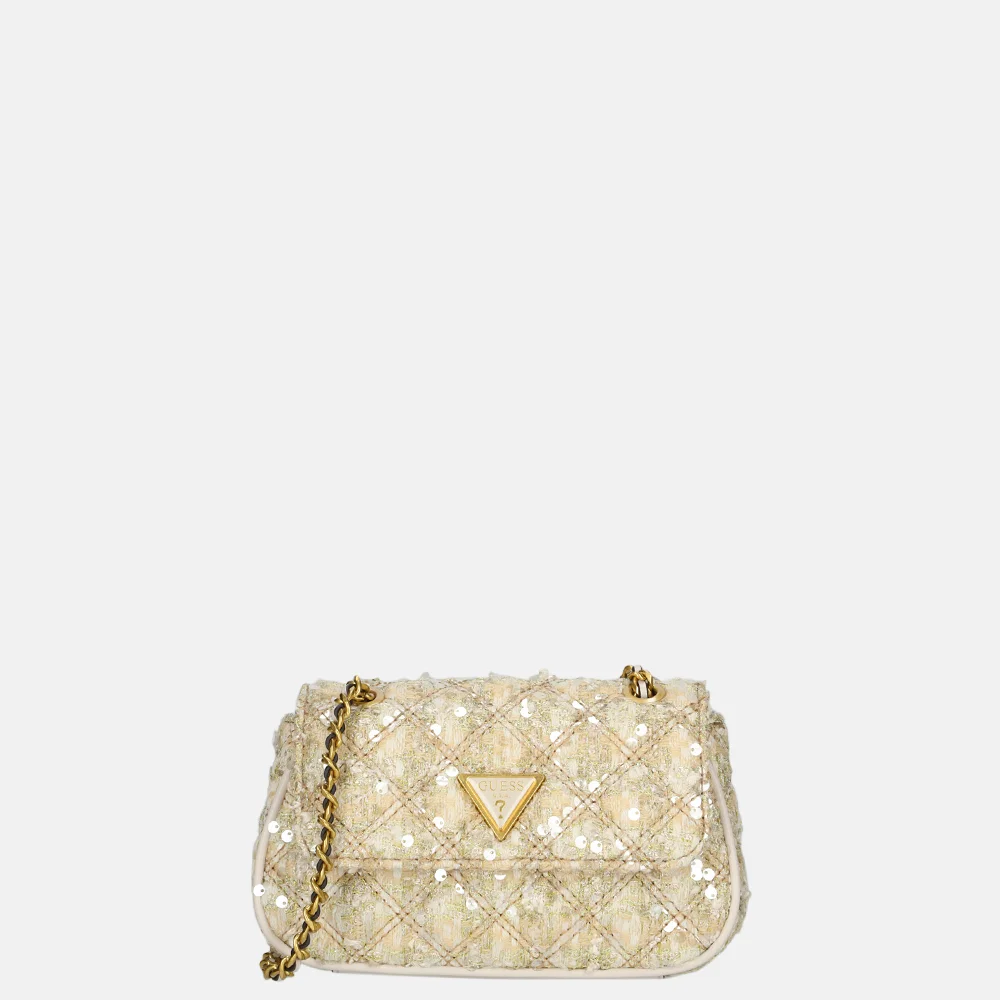 Guess Guilly mini convertible crossbody tas gold multi