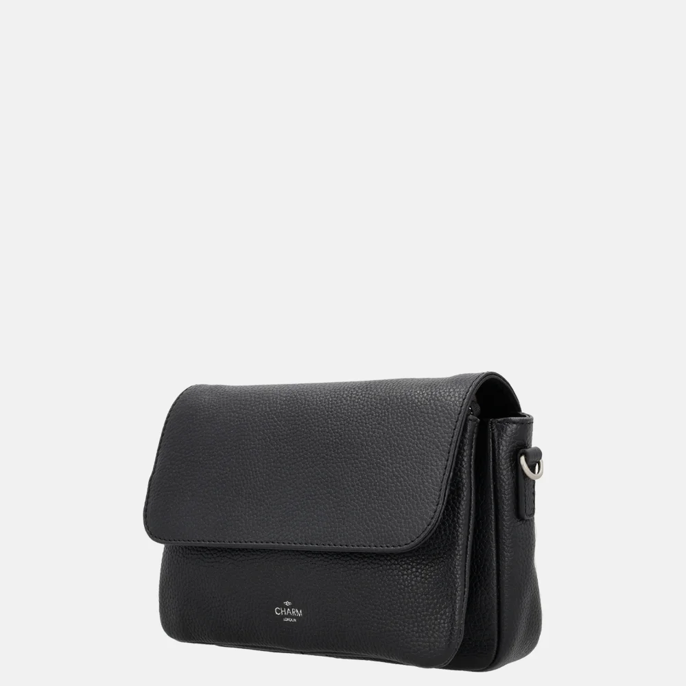 Charm London Washington crossbody tas zwart bij Duifhuizen