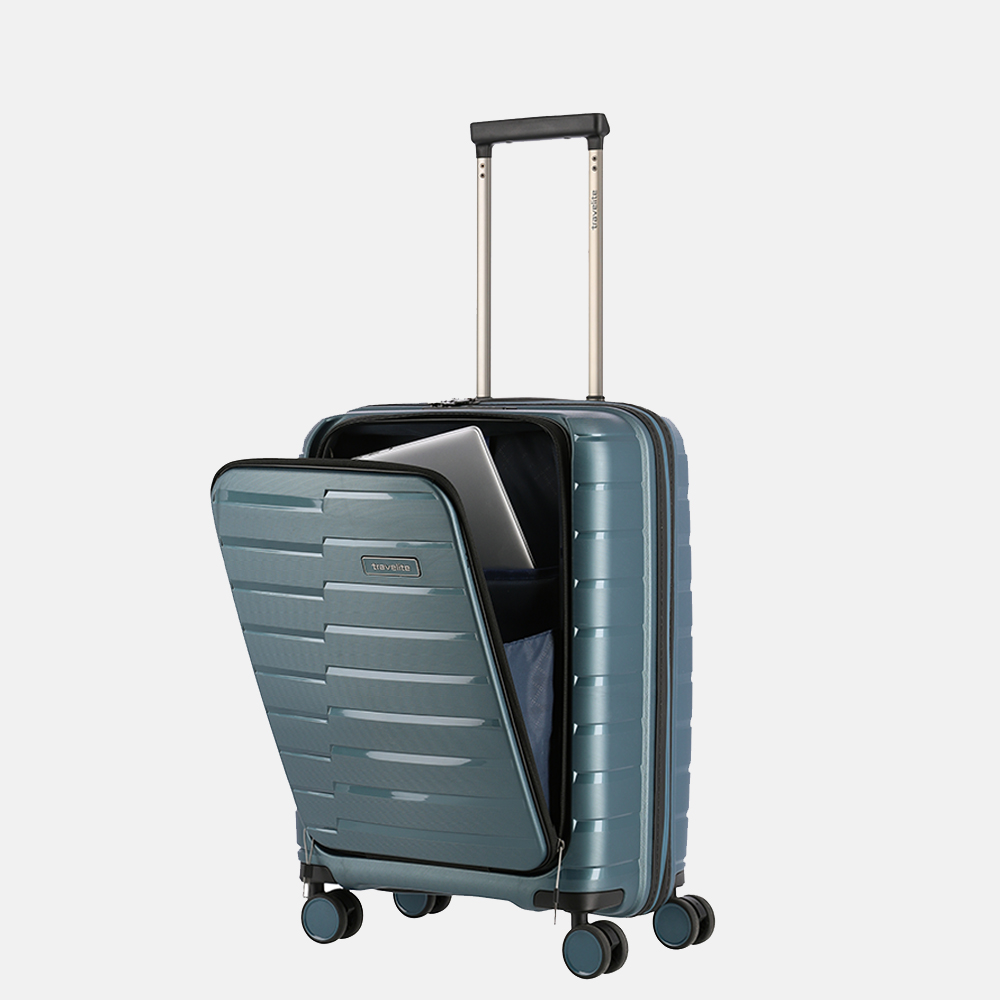 Travelite Air Base handbagage koffer 55 cm ice blue bij Duifhuizen