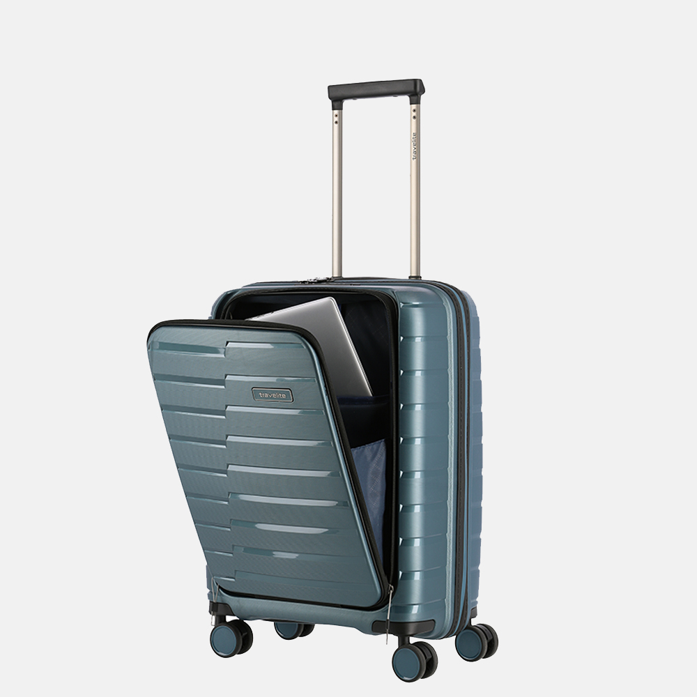 Travelite Air Base handbagage koffer 55 cm ice blue bij Duifhuizen