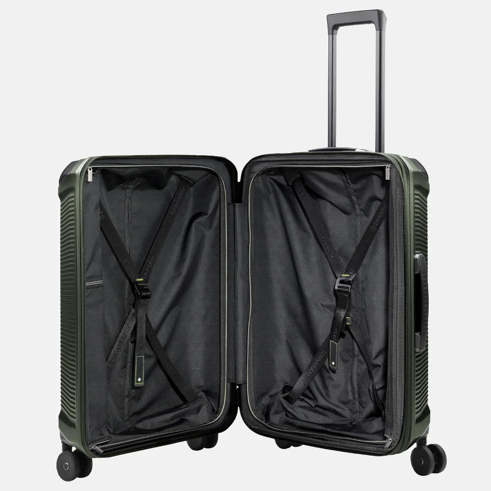 Travelite Millennium reiskoffer 67 cm pine green bij Duifhuizen