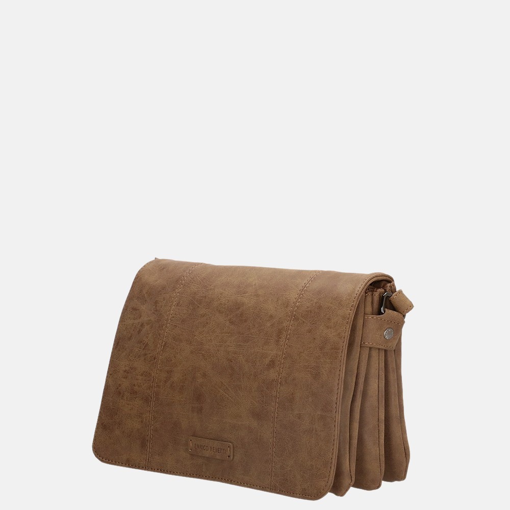 Enrico Benetti crossbody tas camel bij Duifhuizen