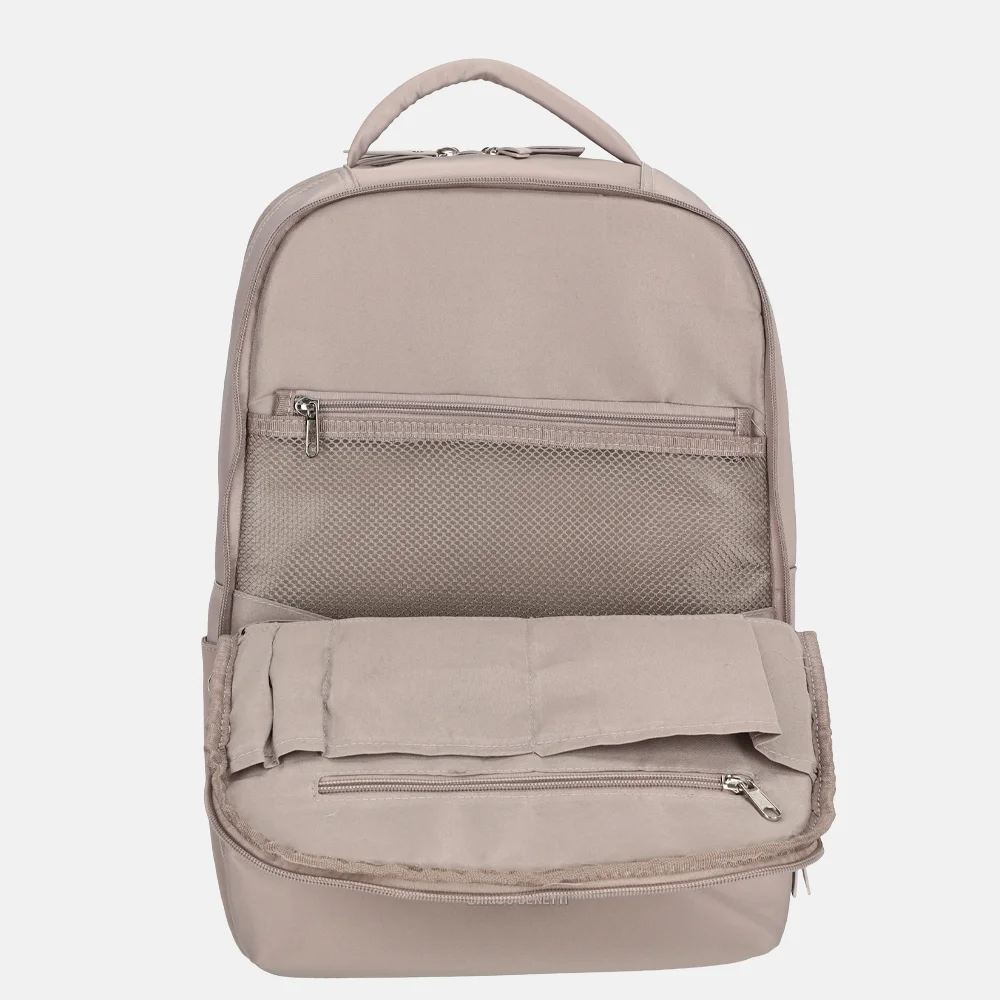 Enrico Benetti Caroline laptoprugzak 15 inch  taupe bij Duifhuizen
