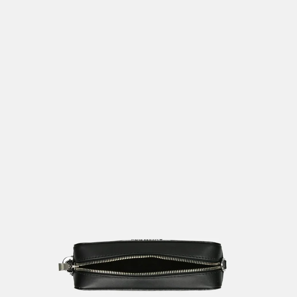 Michael Kors Jet Set crossbody tas black/silver bij Duifhuizen