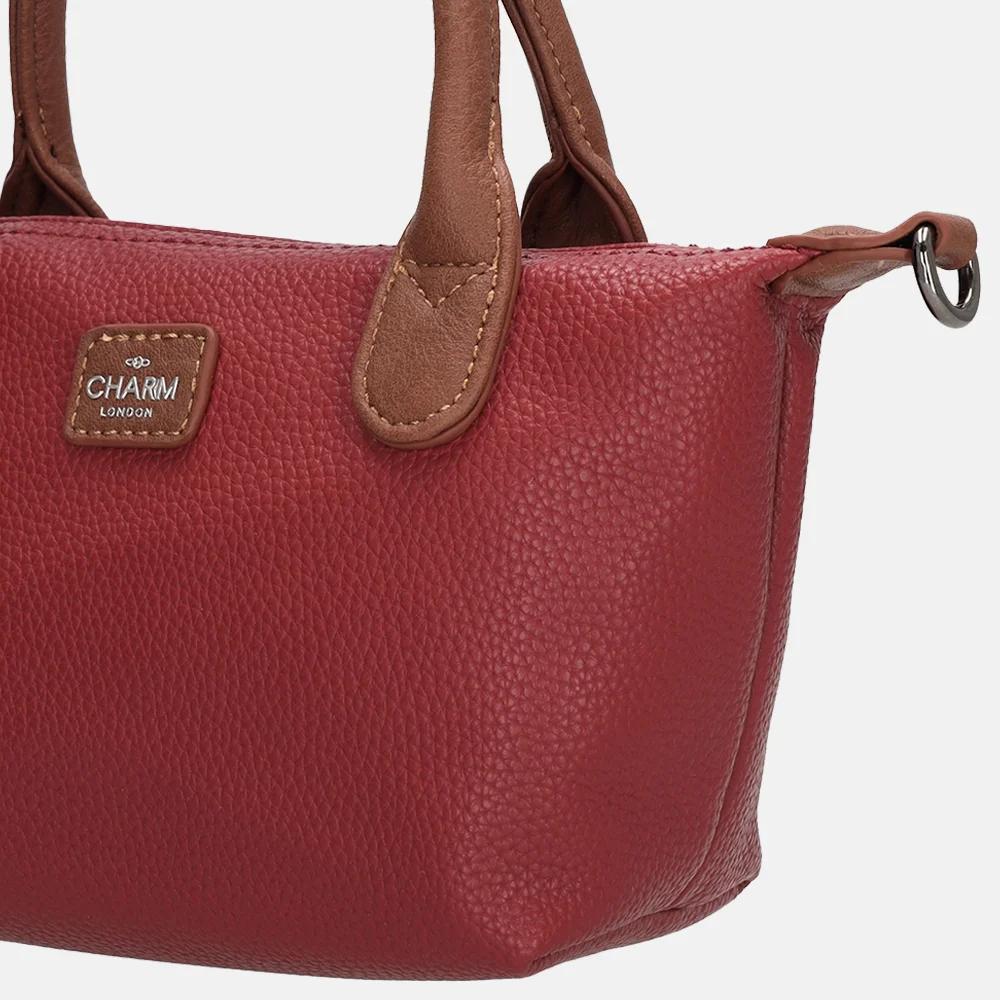 Charm London Buckingham Mono handtas XS wijnrood bij Duifhuizen