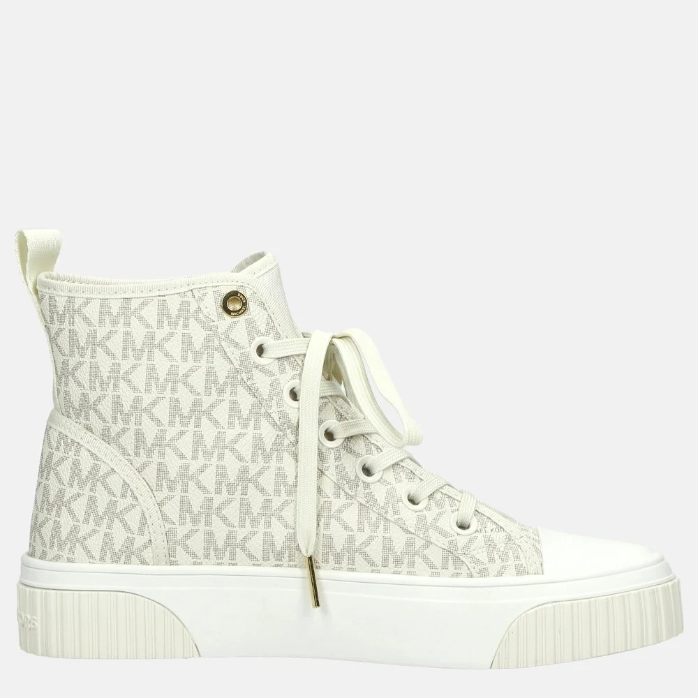 Michael Kors Gertie high top sneakers vanille bij Duifhuizen