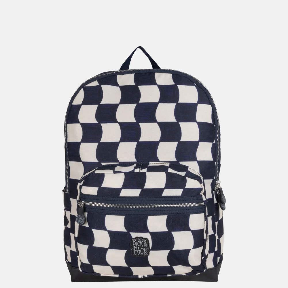 Pick & Pack Check it out kinderrugzak L navy bij Duifhuizen