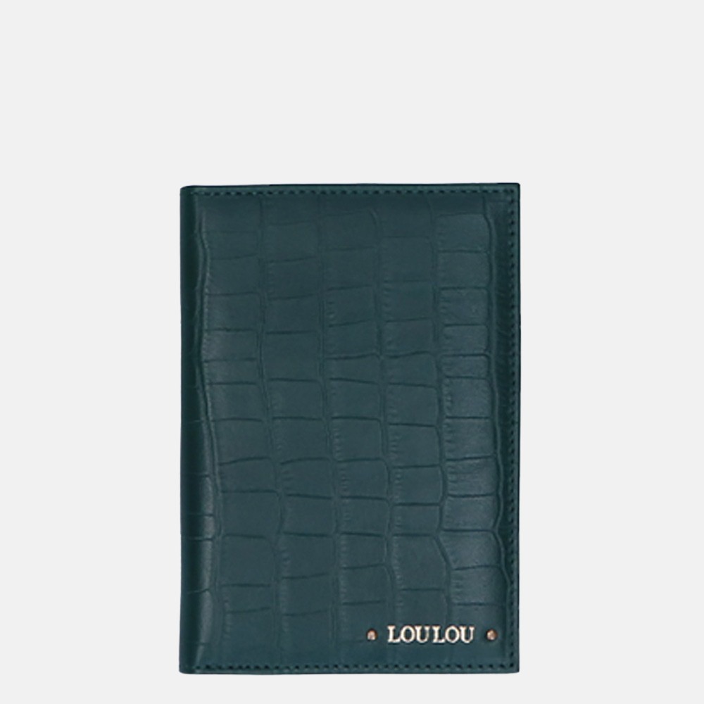 LouLou Essentiels Classy Croco paspoorthoes pine green bij Duifhuizen