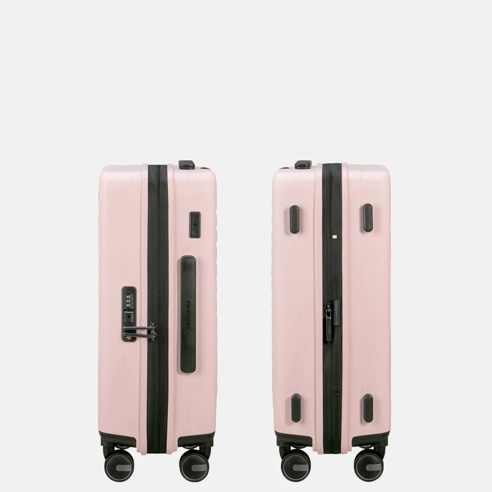 Samsonite Restackd handbagage koffer 55 cm uitbreidbaar rose bij Duifhuizen