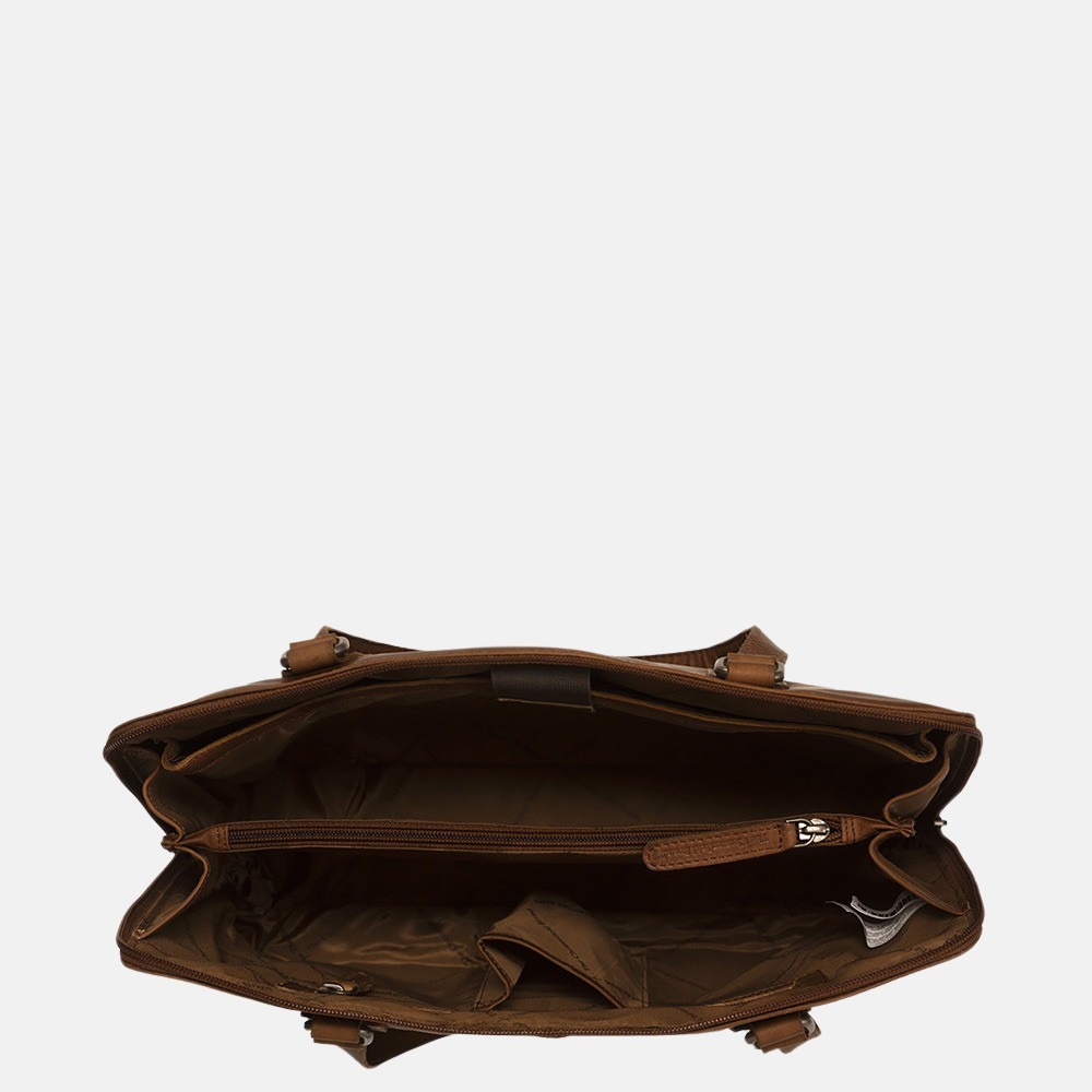 Chesterfield Flint shopper 13.3 inch cognac bij Duifhuizen
