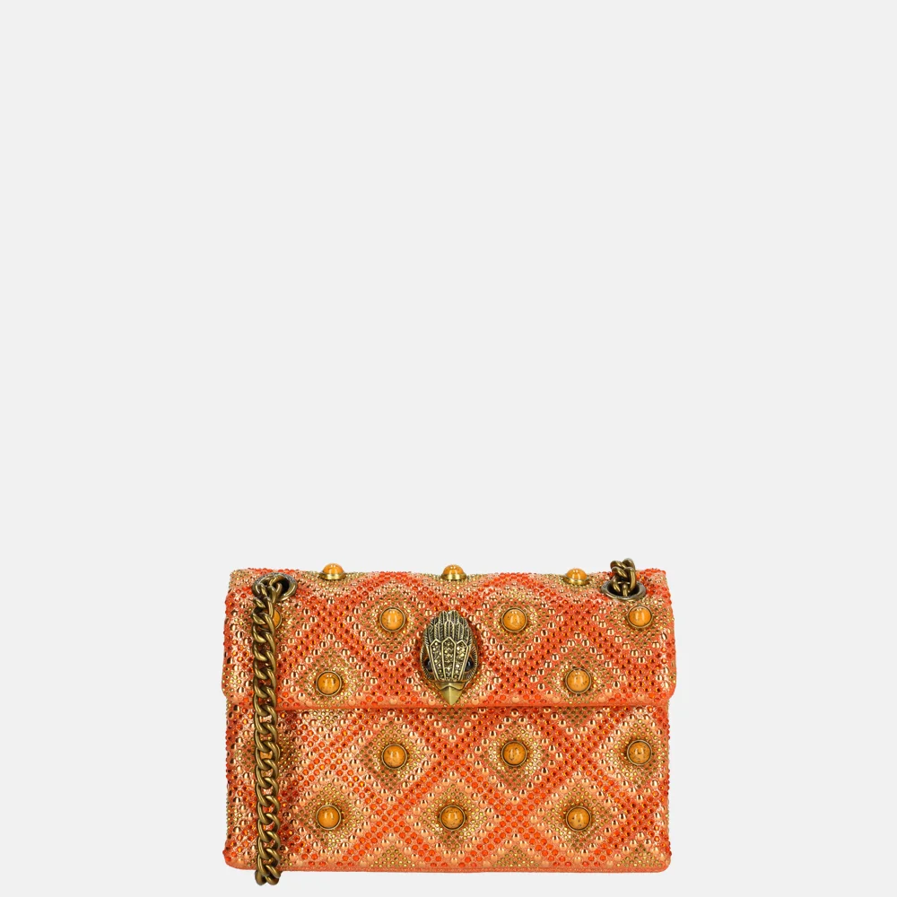 Kurt Geiger mini Kensington schoudertas strass jewel red combi