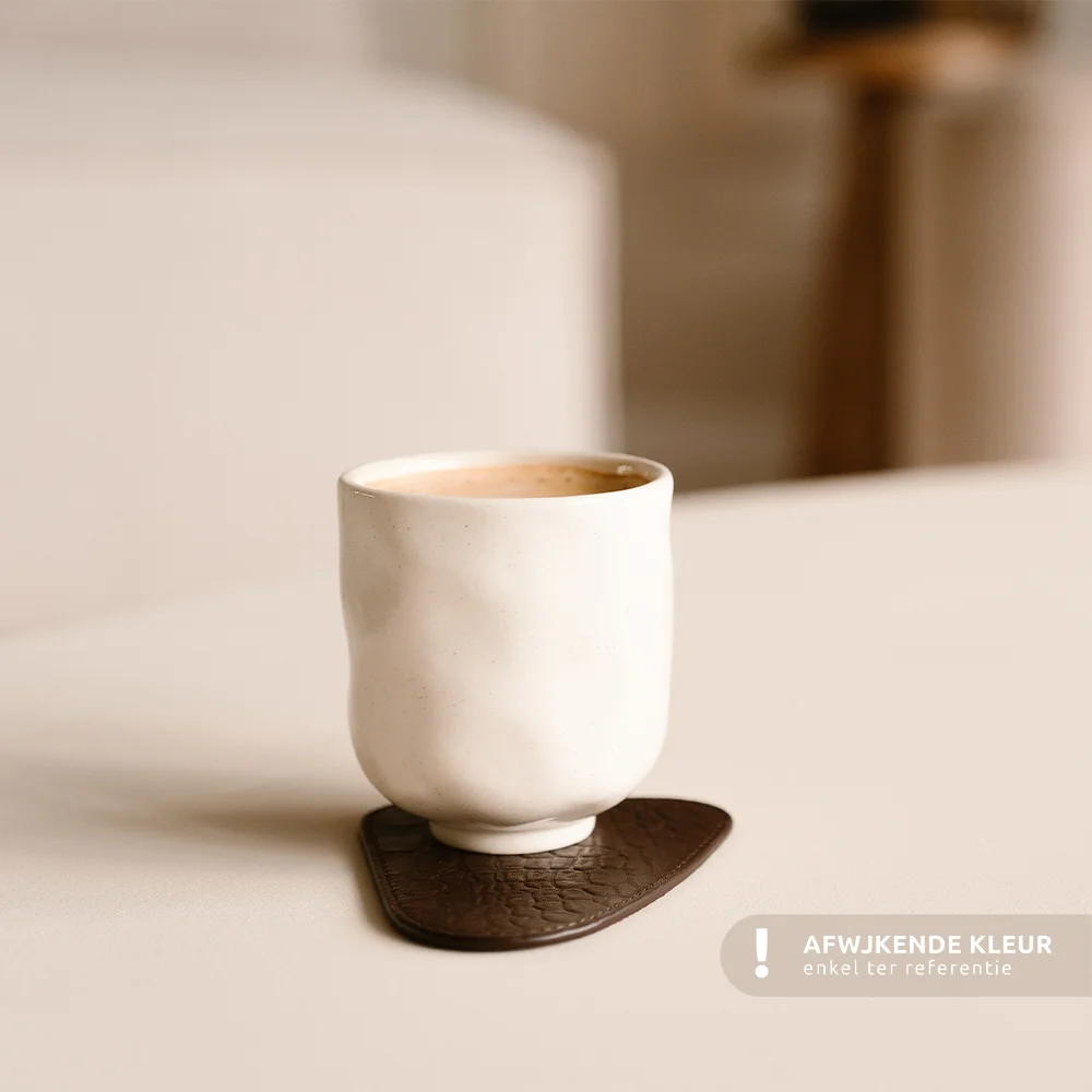 Chamada leren onderzetters croco organisch black bij Duifhuizen