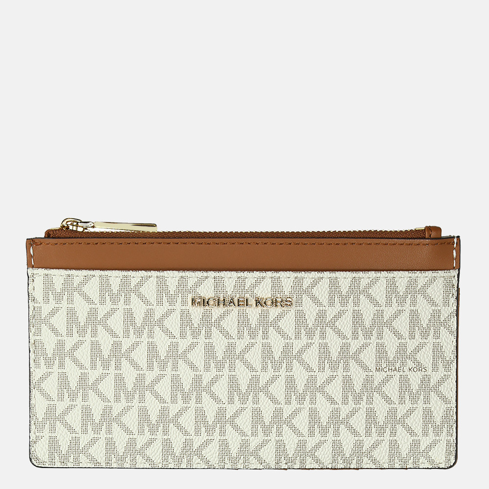 Michael Kors Jet Set portemonnee vanille acorn