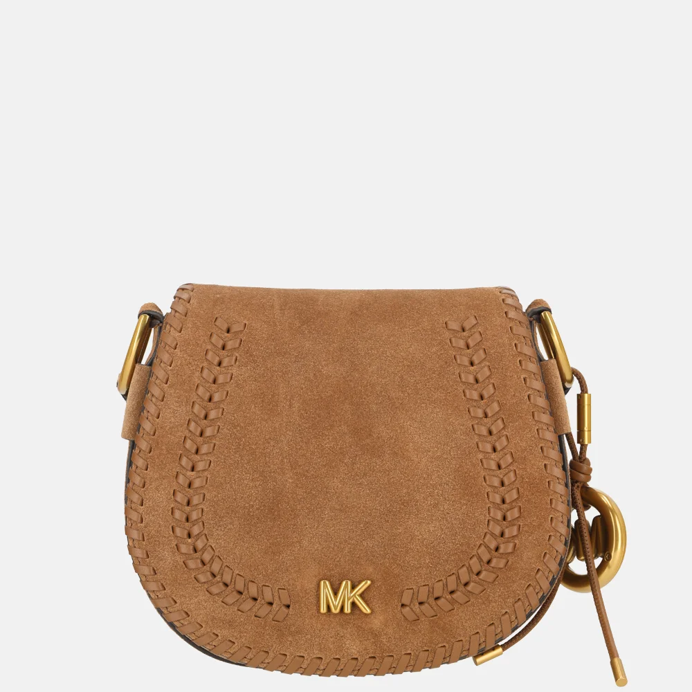 Michael Kors Josie saddlebag flap crossbody tas M luggage bij Duifhuizen
