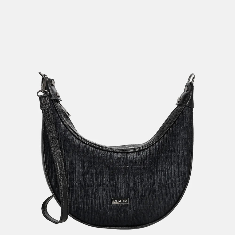 Charm London Kingsway schoudertas zwart bij Duifhuizen