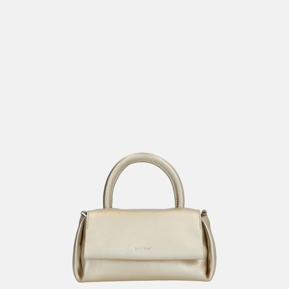 Loulou Essentiels Mae handtas light gold bij Duifhuizen