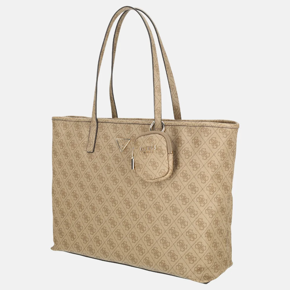 Guess Power play II shopper latte logo bij Duifhuizen