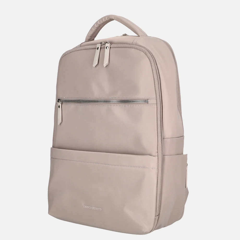 Enrico Benetti Caroline laptoprugzak 15 inch  taupe bij Duifhuizen