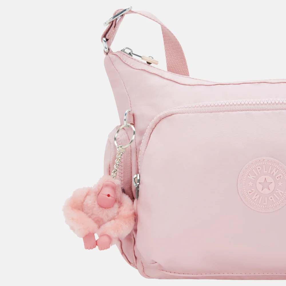 Kipling GABB schoudertas S pink shine bij Duifhuizen