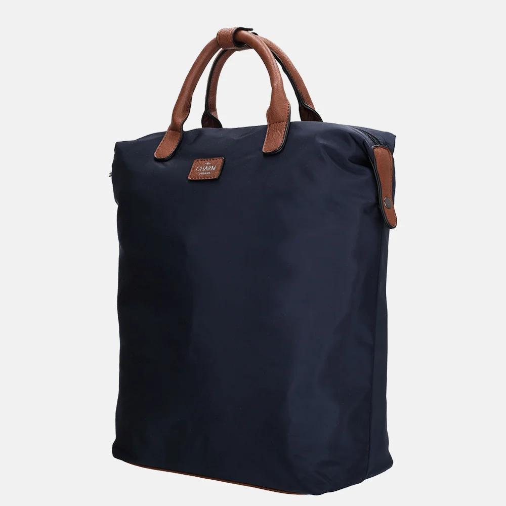 Charm London Buckingham laptoprugzak 14 inch blauw bij Duifhuizen