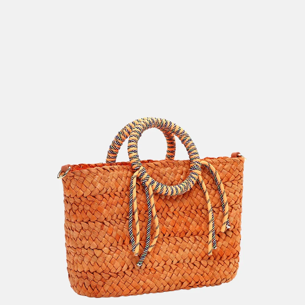 Emily & Noah Jolanda handtas riet S orange bij Duifhuizen
