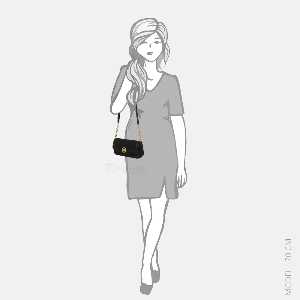 Michael Kors Nolita chain crossbody tas S black bij Duifhuizen