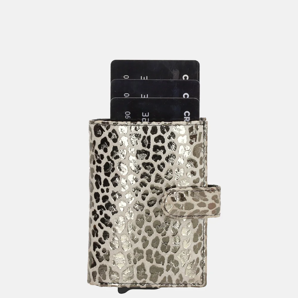 Charm London pasjeshouder panter gebroken wit bij Duifhuizen