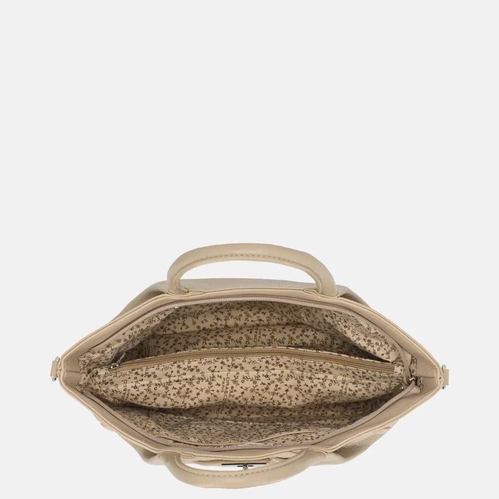 Flora & Co handtas beige bij Duifhuizen