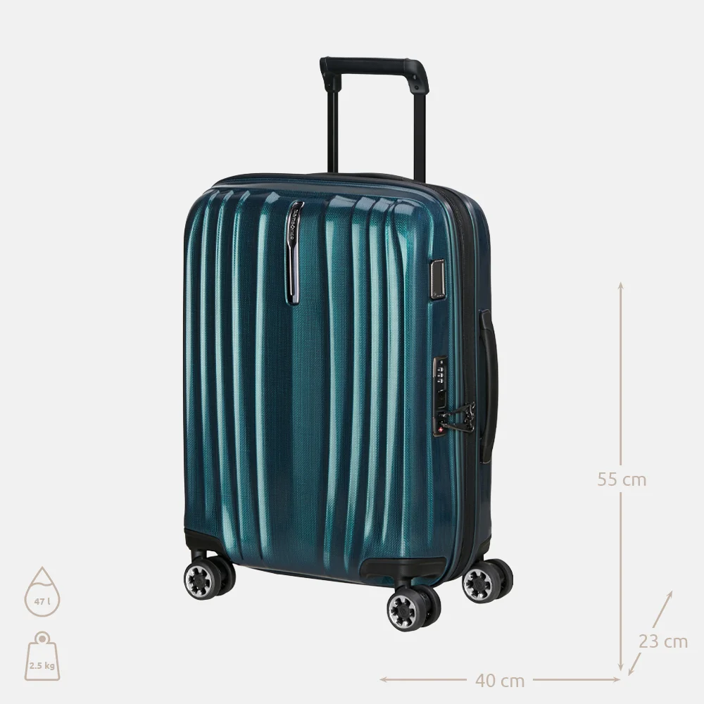 Samsonite Nexis spinner handbagage koffer 55 cm deep petrol bij Duifhuizen