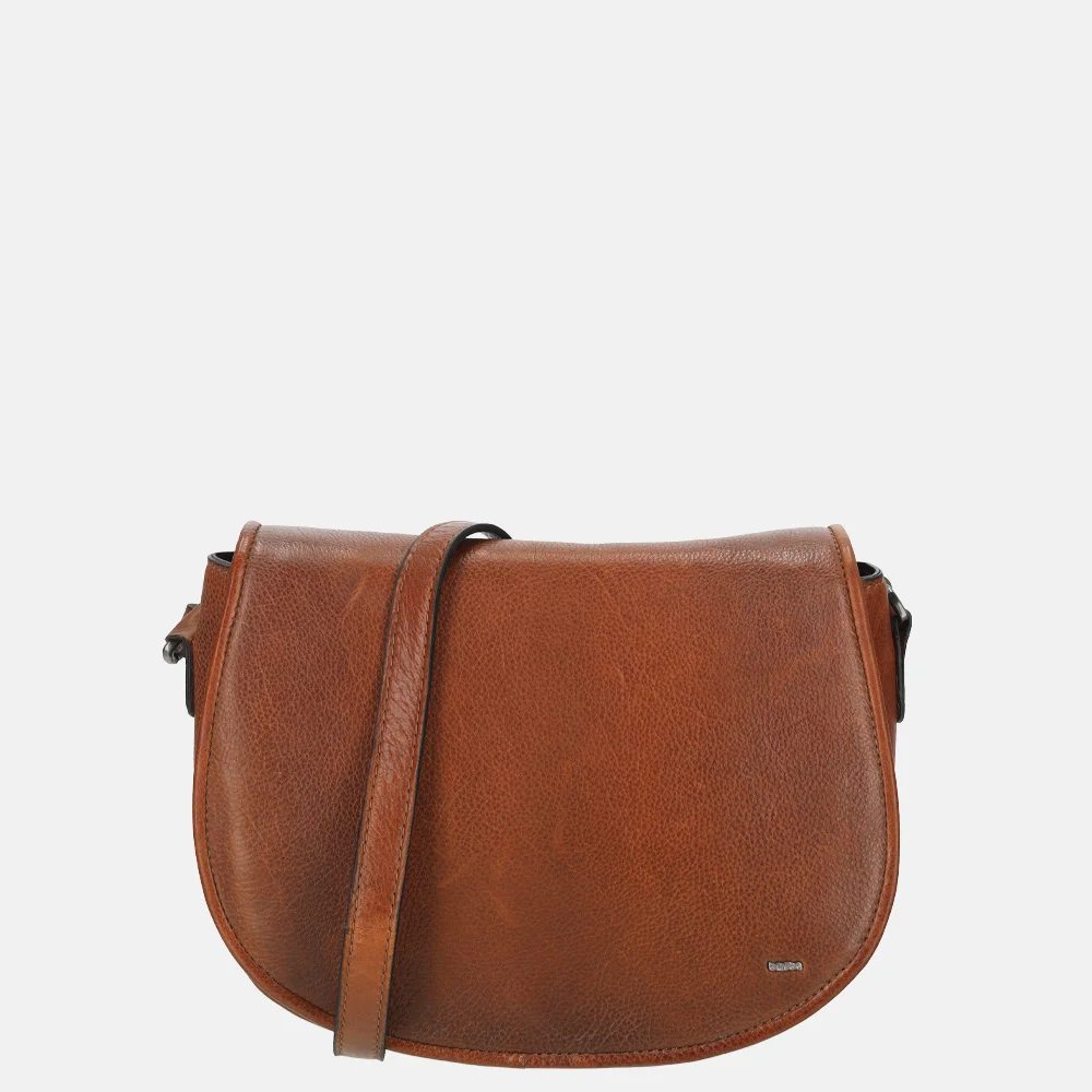 Berba Lucca saddle bag crossbody tas cognac