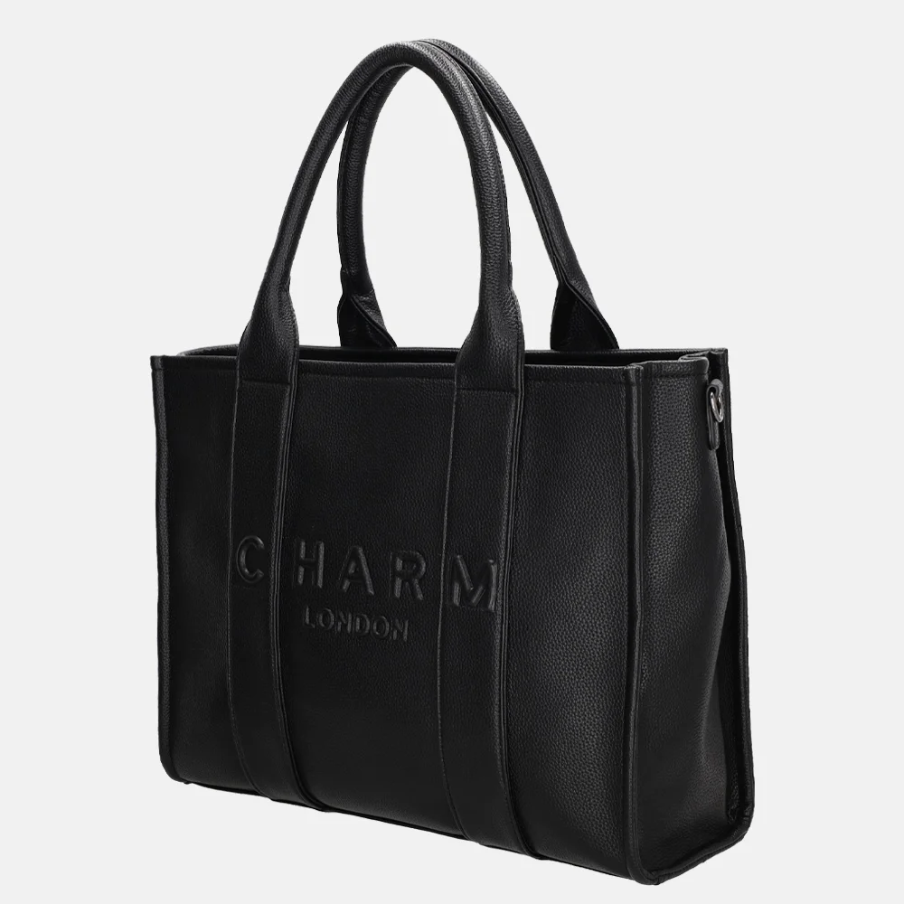 Charm London laptoptas 15 inch zwart bij Duifhuizen