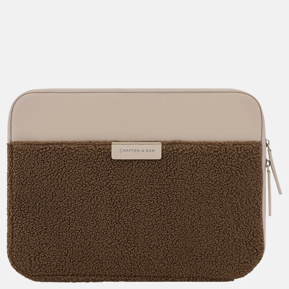 Kapten & Son Vinstra laptophoes 14 inch mocha fleece