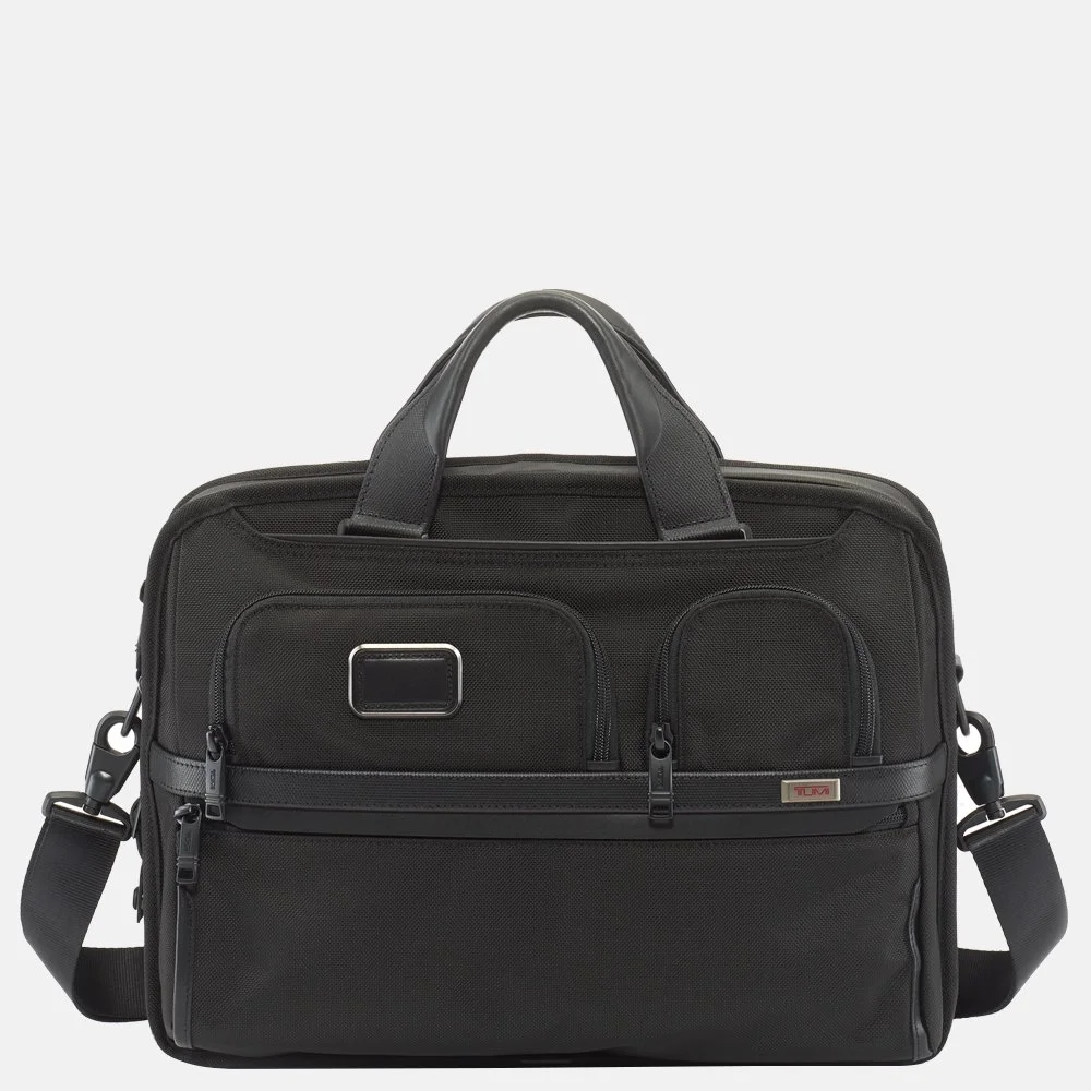 Tumi laptoptas Slim Brief black bij Duifhuizen