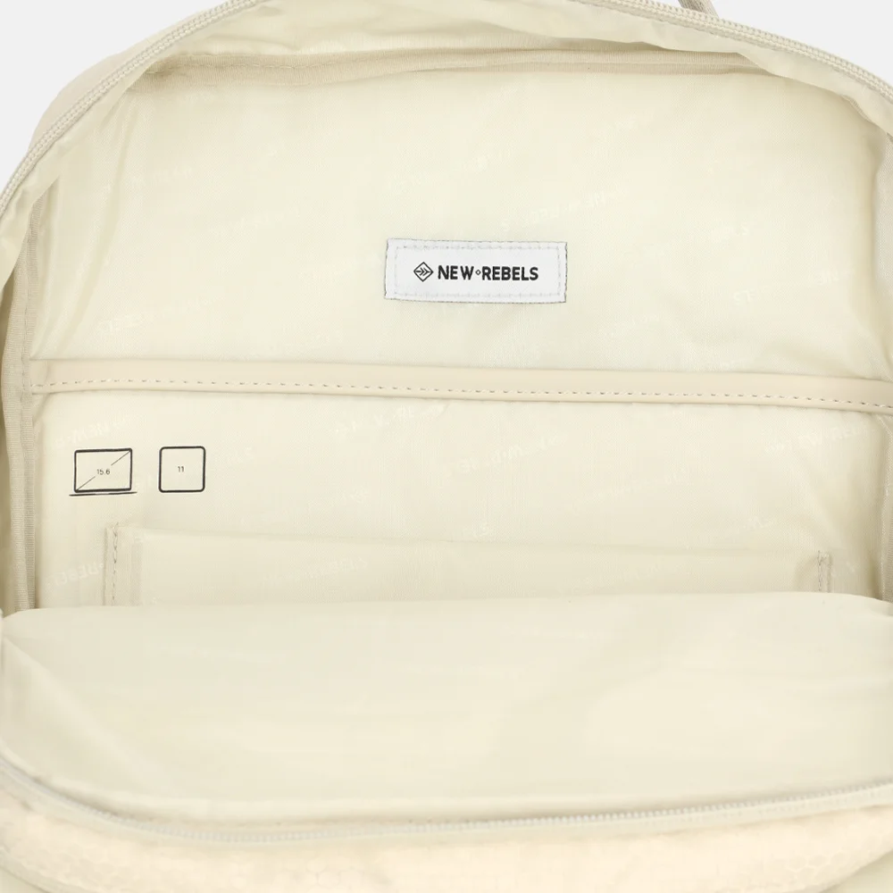 New Rebels Trondheim rugzak 15 inch beige bij Duifhuizen