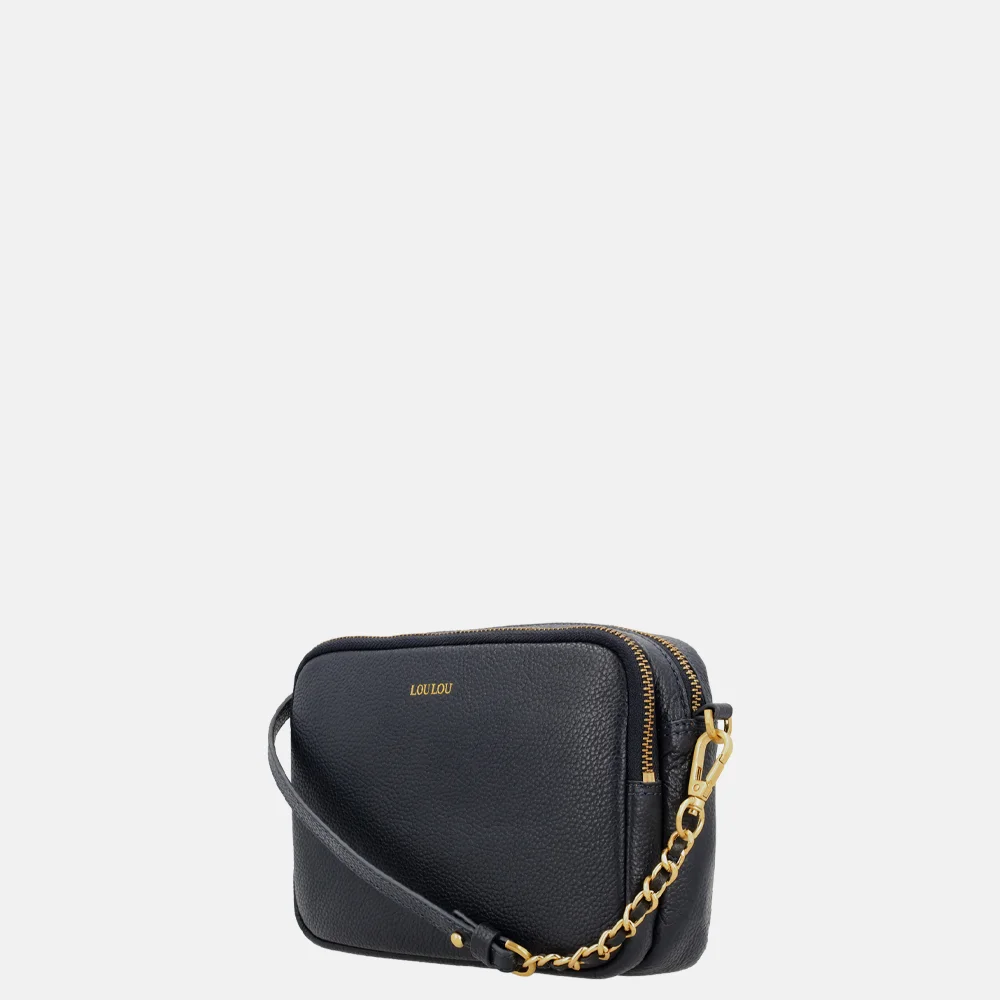 Loulou Essentiels Emilie crossbody tas dark blue bij Duifhuizen