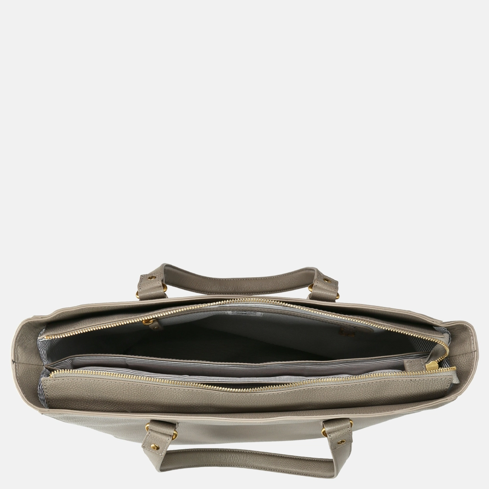 Loulou Essentiels Robuste shopper oyster bij Duifhuizen