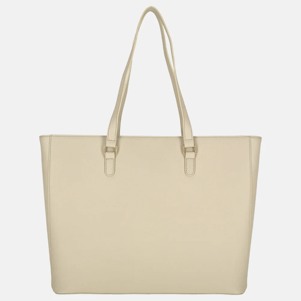 Duifhuizen leren shopper 14 inch lichttaupe bij Duifhuizen