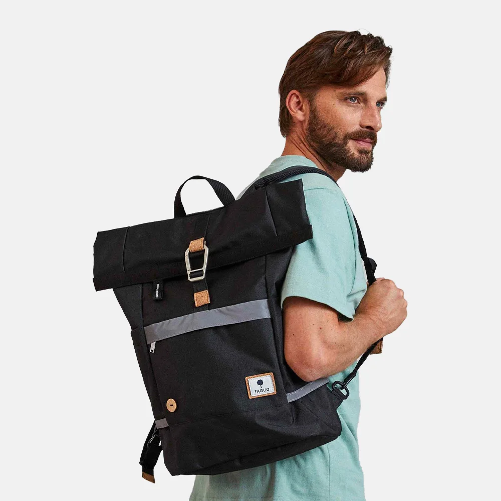 Faguo Cycling  rugzak medium 16 inch black bij Duifhuizen