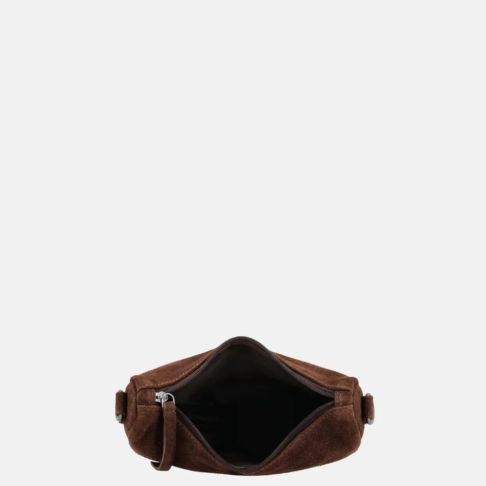 Hide & Stitches Brazos crossbody tas S donkerbruin bij Duifhuizen