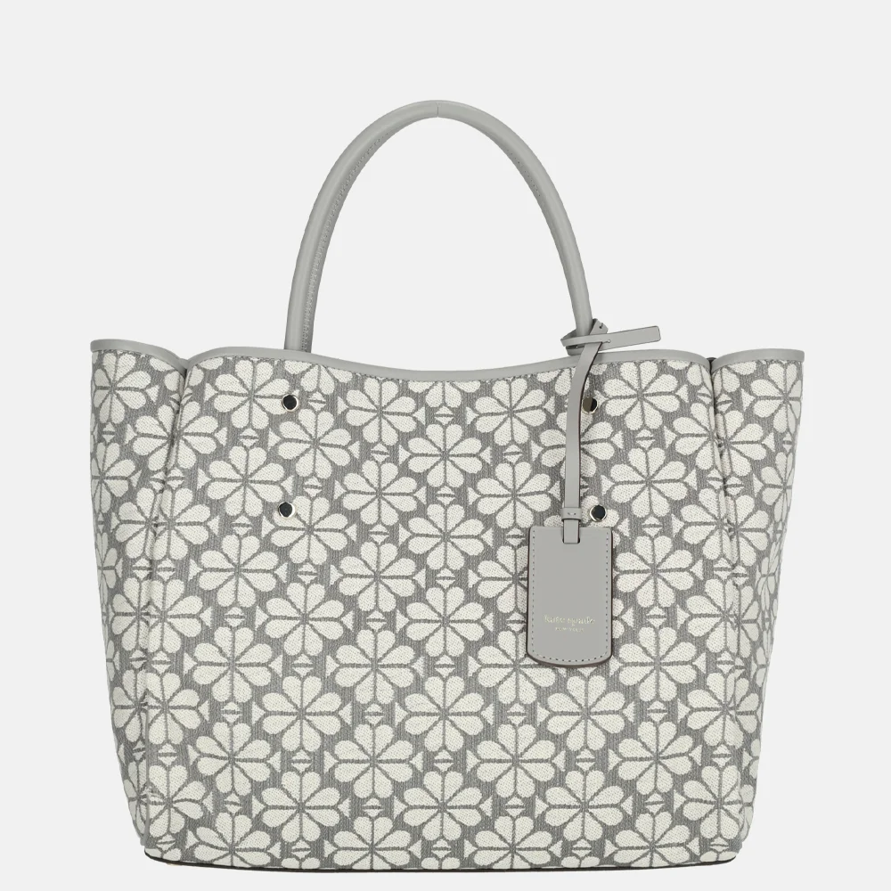 Kate Spade Flower Jacquard M handtas grey multi bij Duifhuizen