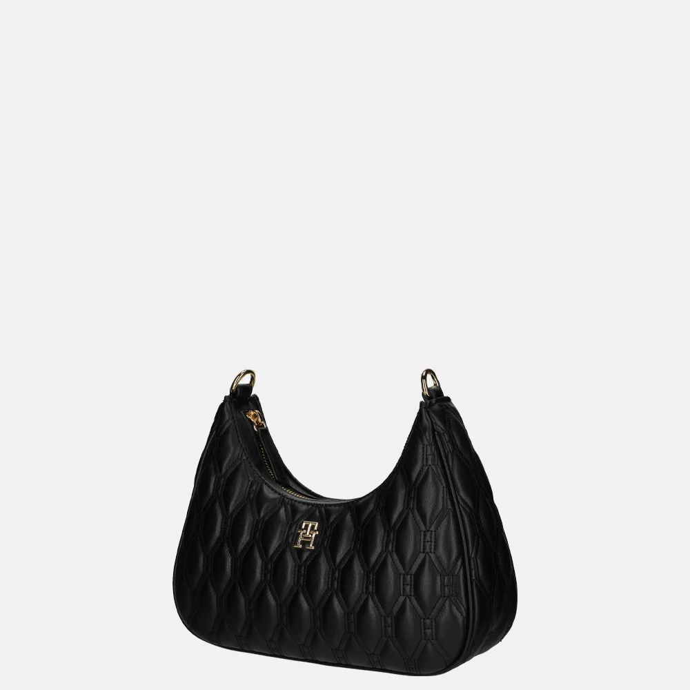 Tommy Hilfiger Refined crossbody quilted tas black bij Duifhuizen