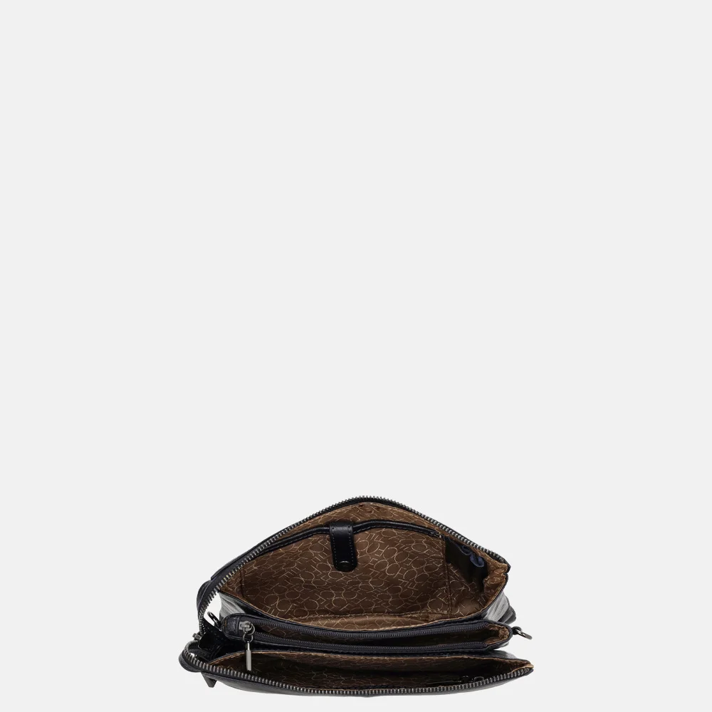 Claudio Ferrici crossbody tas navy bij Duifhuizen