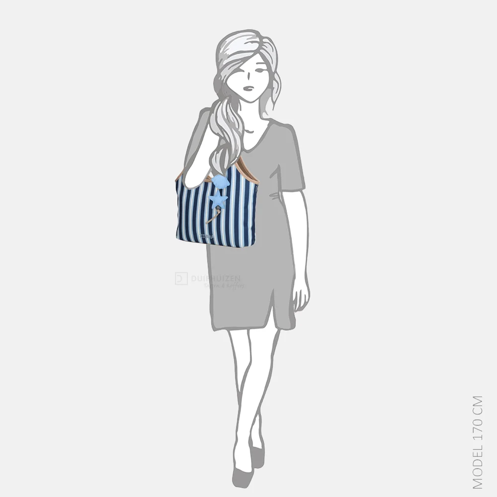 Zebra Trends Mira shopper streep M middenblauw bij Duifhuizen