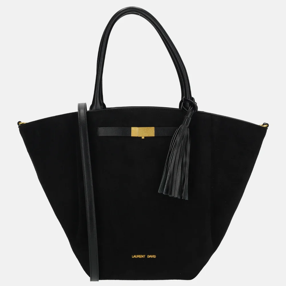 Laurent David Camille handtas suedine black