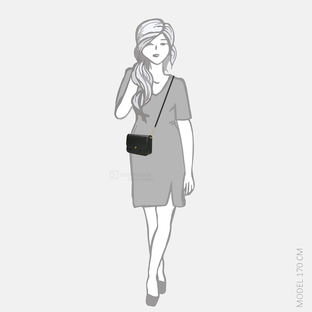 Loulou Essentiels Palm Springs crossbody tas black bij Duifhuizen