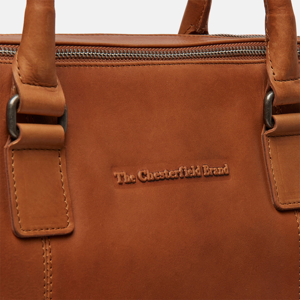 Chesterfield Salvador laptoptas 15 inch cognac bij Duifhuizen