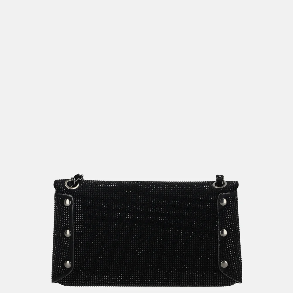 Flora & Co clutch strass noir bij Duifhuizen