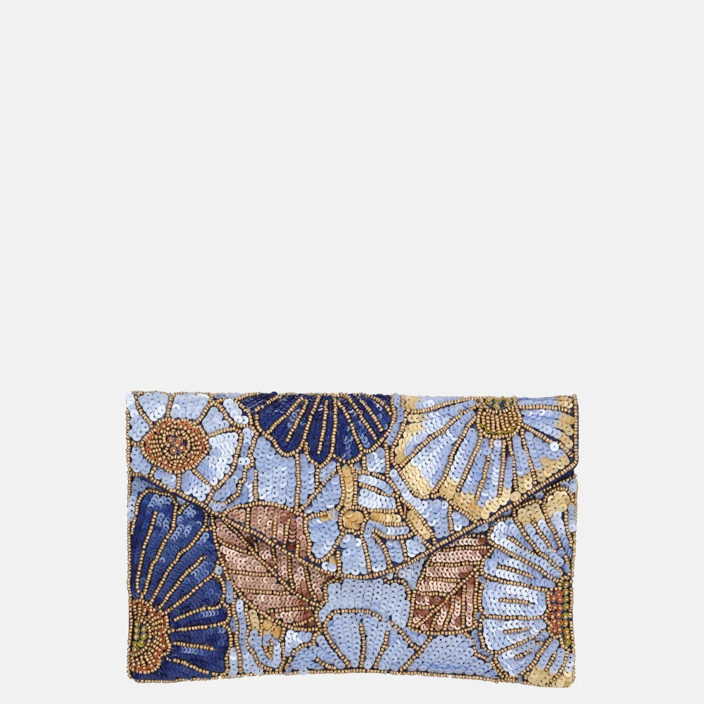 Bulaggi Flower clutch blauw bij Duifhuizen